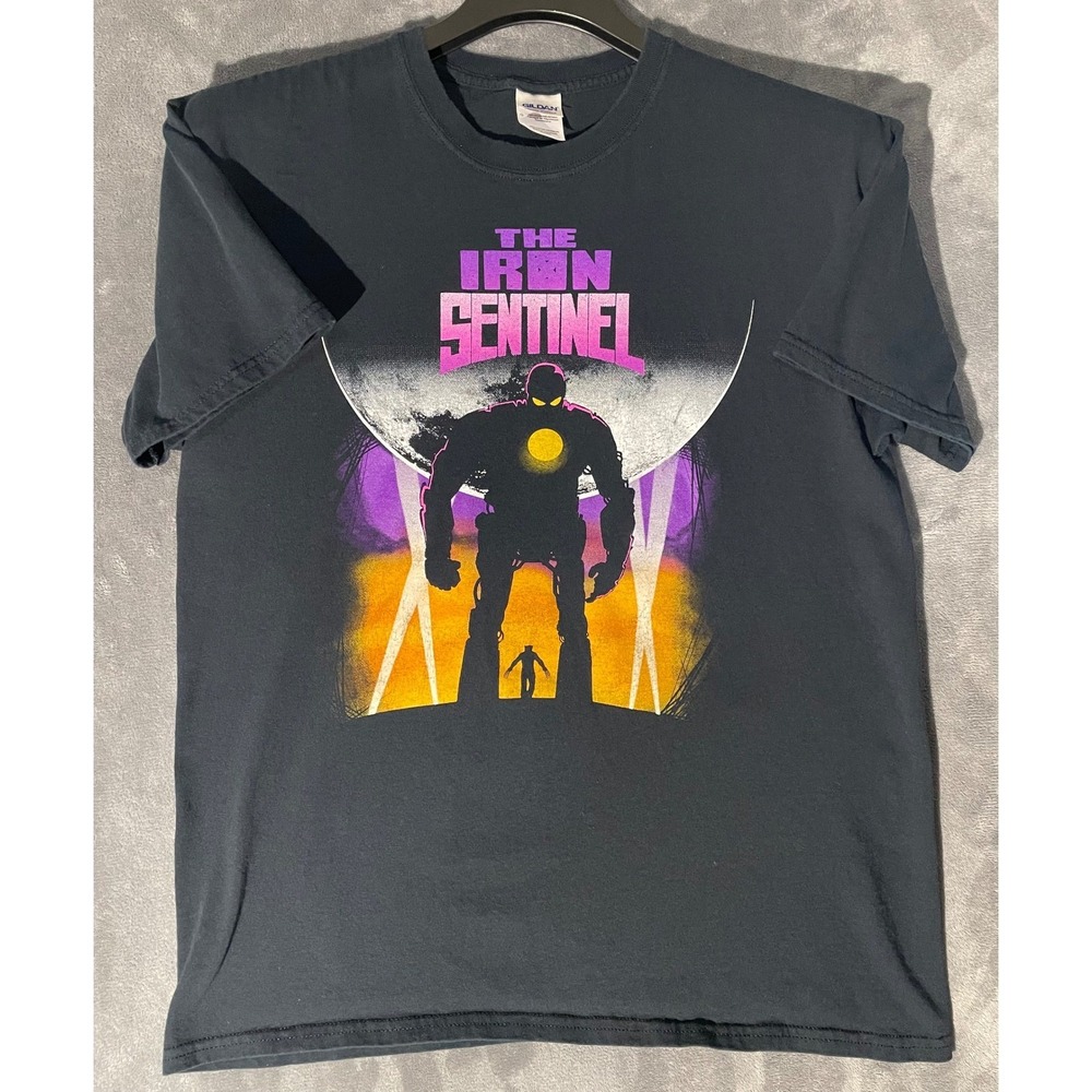 X-men The Iron Sentinel Graphic T-Shirt Mens Large Black Sci-Fi Robot Wolverine